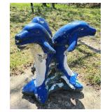 Concrete dolphin garden decor