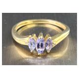 10k gold amythest ring
