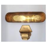 Long brass planter & 1 for wall