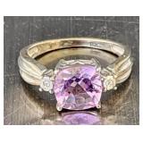 Sterling silver amythest ring