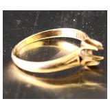 18k gold 6 prong gold ring