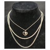 Sterling silver necklace lot