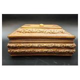 Decorative resin box felt lined