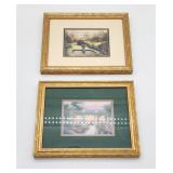 Two Thomas Kinkade prints 9" x 11"