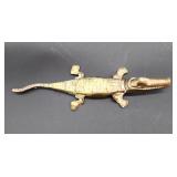 Brass alligator nut cracker