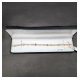 18k over sterling gemstone bracelet