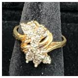 10k gold diamond accent ring