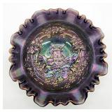 Imperial Carnival Glass bowl with windmill