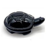 Black Crystal tortoise paperweight
