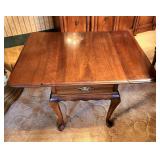 Ethan Allen solid cherry dropleaf end table