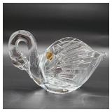 Crystal swan bowl France