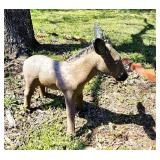 Unique vintage concrete donkey