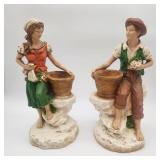 Vtg Universal Statuary boy & girl