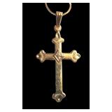 14k gf cross necklace
