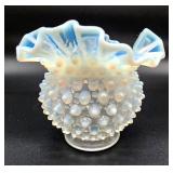 Small opalescent hobnail bowl
