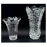 Two lead crystal vases