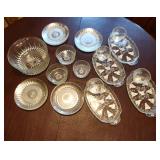 Vintage grape snack tray set and glass salad