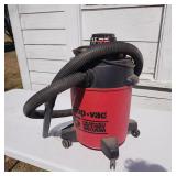 6 gal shop vac works well