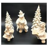 Porcelain snowman carolers
