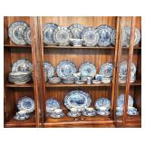 111 pcs Staffordshire Blue Liberty English china