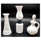 Milk glass group