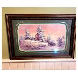Winter scene print 17h x 24w