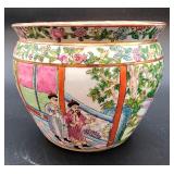 Vintage rose famille Chinese planter
