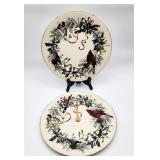 Lenox serving plate with handle and dinner plate