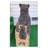 Concrete welcome bear w cub