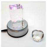 Crystal Mother & Love on lighted base