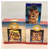 3 porcelain Christmas villages in boxes