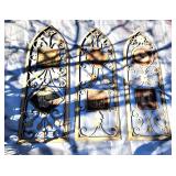 Wrought iron arches garden decor