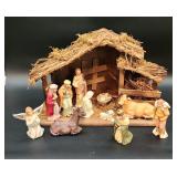 Nativity scene porcelain figures