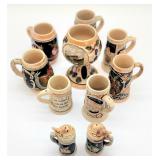 Petite German mugs,goblet,salt & pepper