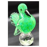 Hand blown art glass bird