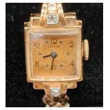 Ladies Easton 14k gold bezel w diamond accents