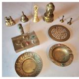 Lot vintage brass smalls