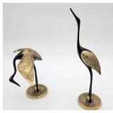 Brass cranes w w ebony accents