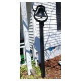 CS Bell Co #2 farm bell on post
