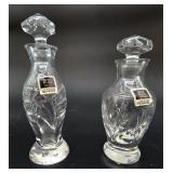 Two Miller Rogaska crystal perfume bottles