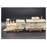 Lenox Holiday train engine and caboose