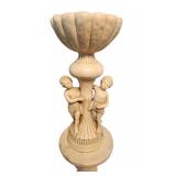 Ceramic cherub planter on a twisty pedestal  48"h