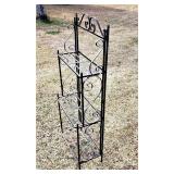 Petite wrought iron bakers rack
