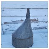 Vintage galvanized funnel