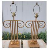 Pair unique metal lamps