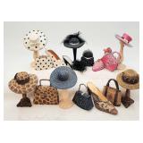 Mini resin hat purse shoes lot