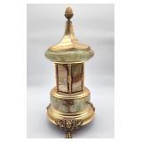 Brevatto onyx & brass musical carousel