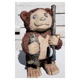 Fishing bear garden decor