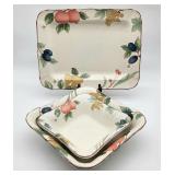 Mikasa fruit panorama Square bowls and platter