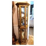 Petite gold toned lighted curio